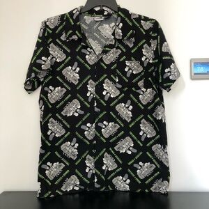 The Simpsons Treehouse of Horror Men's Button up shirt Black Large